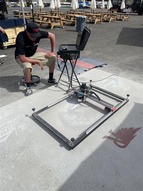 portable concrete engraving machine